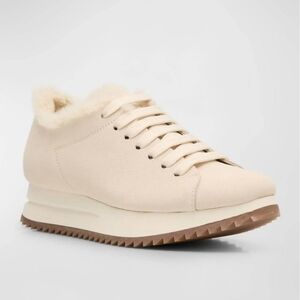 Pedro Garcia - Women's Orinda Shearling Suede Sneakers size 6.5